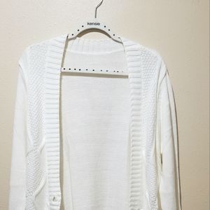 White cardigan XL